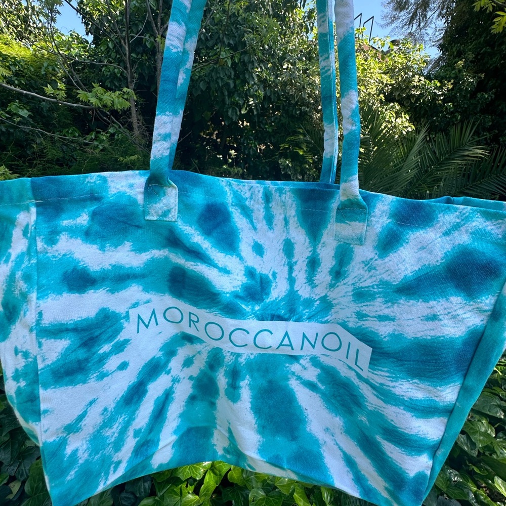 Turquoise and White Tote - Picture 2 of 6